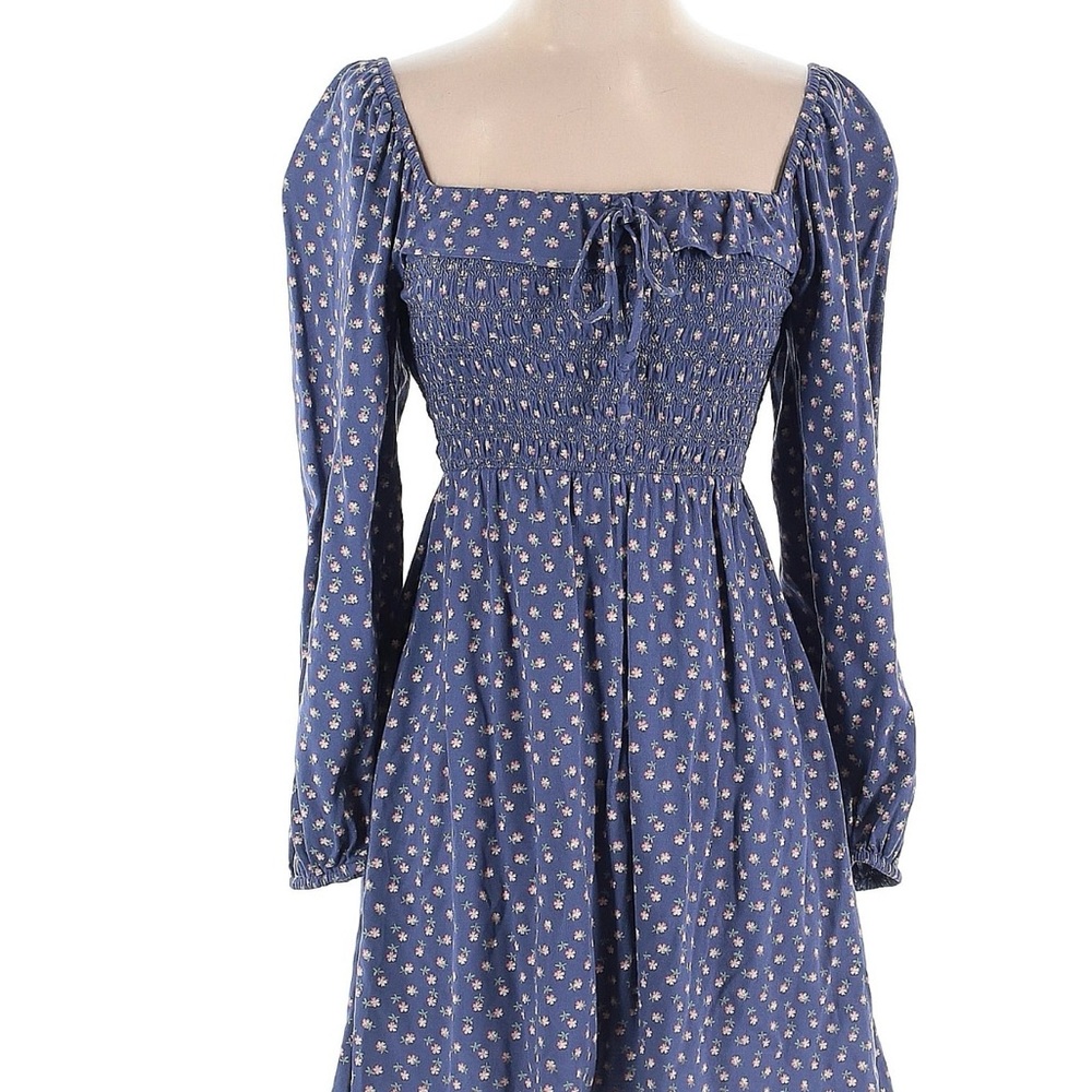 AE floral Blue Smocked Dress